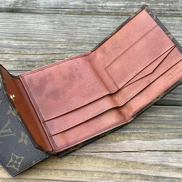 Vintage Louis Vuitton Wallet Bi Fold Brown Leather Designer Logo Purse Made in F - Picture 4 of 11